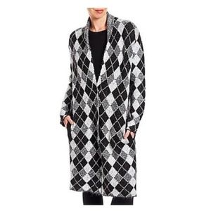 JOSEPH A Plaid Maxi Cardigan